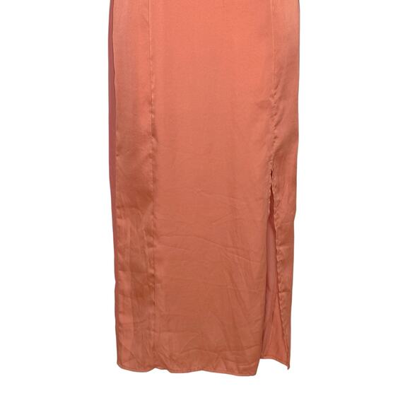 Free People XL Intimately FP City Cool Midi Slip Dress Canyon Clay Satin *flaw - Picture 5 of 12